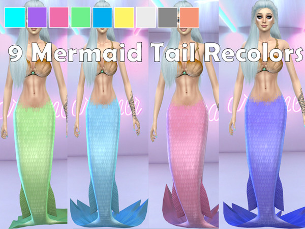 9 Cores de Cauda de Sereia para The Sims 4