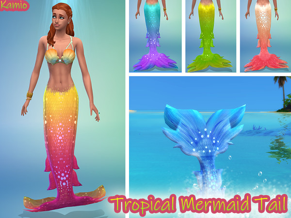 Cauda de sereia para The Sims 4 Ilhas Tropicais